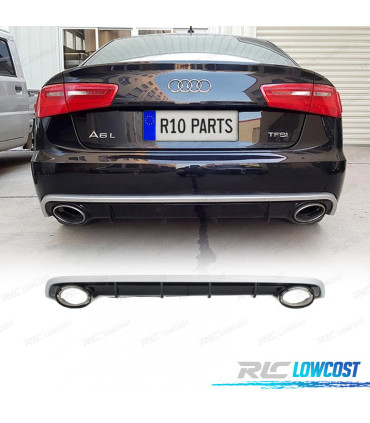 DIFFUSORE AUDI A6 4G 11-14 LOOK RS + TERMINALI DI SCARICO