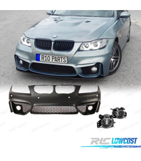 PARAURTI ANTERIORE BMW E90 E91 08-12 LOOK M4 PDC GRIGLIA NEBBIA + FENDINEBBIA AFFUMICATI