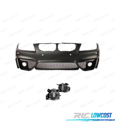 PARAURTI ANTERIORE BMW E90 E91 08-12 LOOK M4 PDC GRIGLIA NEBBIA + FENDINEBBIA AFFUMICATI