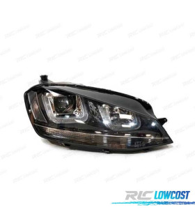 FANALE DESTRO PER VOLKSWAGEN VW GOLF 7 XENON MK7 12-17 LUCE DIURNA DRL NERO