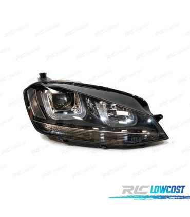 FANALE DESTRO PER VOLKSWAGEN VW GOLF 7 XENON MK7 12-17 LUCE DIURNA DRL NERO