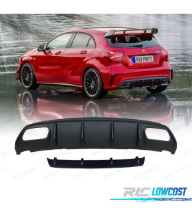 DIFFUSORE MERCEDES CLASSE A W176 AMG 12-18 LOOK A45 NERO OPACO