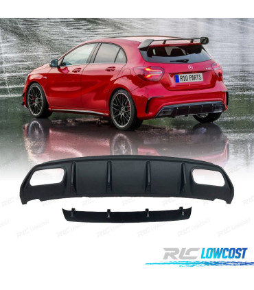 DIFFUSORE MERCEDES CLASSE A W176 AMG 12-18 LOOK A45 NERO OPACO