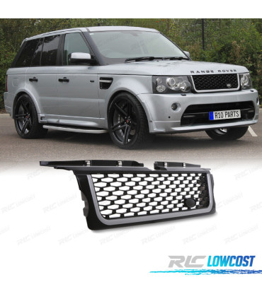 GRIGLIA RANGE ROVER SPORT 05-09 LOOK AUTOBIOGRAPHY NERO LUCIDO ARGENTO