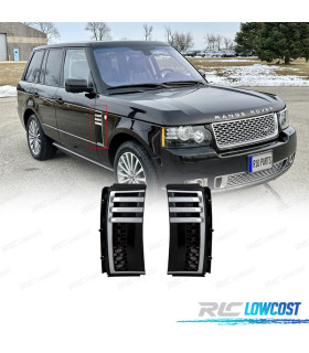 PRESE D'ARIA LATERALI PER RANGE ROVER VOGUE 05-12 NERO LUCIDO CROMATO