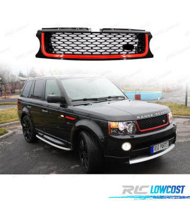 GRIGLIA RANGE ROVER SPORT 10-13 NERO LUCIDO LOOK AUTOBIOGRAPHY ROSSO