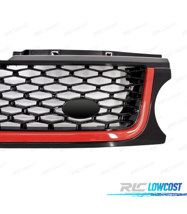 GRIGLIA RANGE ROVER SPORT 10-13 NERO LUCIDO LOOK AUTOBIOGRAPHY ROSSO