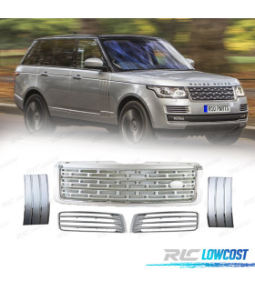 KIT GRIGLIA GRIGLIE PER RANGE ROVER VOGUE 13-17 LOOK SV AUTOBIOGRAPHY ARGENTO CROMATO