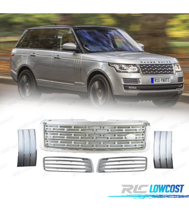 KIT GRIGLIA GRIGLIE PER RANGE ROVER VOGUE 13-17 LOOK SV AUTOBIOGRAPHY ARGENTO CROMATO