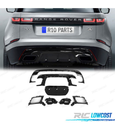 KIT GRIGLIA + DIFFUSORE RANGE ROVER VELAR 17- LOOK R DYNAMIC NERO LUCIDO