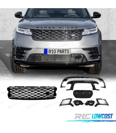 KIT GRIGLIA + DIFFUSORE RANGE ROVER VELAR 17- LOOK R DYNAMIC NERO LUCIDO