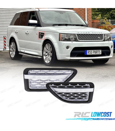 PRESE D'ARIA LATERALI RANGE ROVER SPORT 10-13 NERO LUCIDO ARGENTO