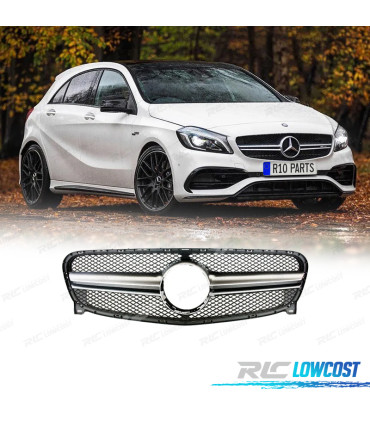 GRIGLIA MERCEDES CLASSE A W176 15-18 LOOK AMG A45 ARGENTO