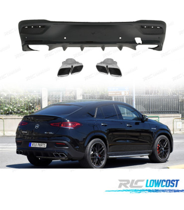 DIFFUSORE MERCEDES C167 COUPE 20- LOOK GLE 63 NERO