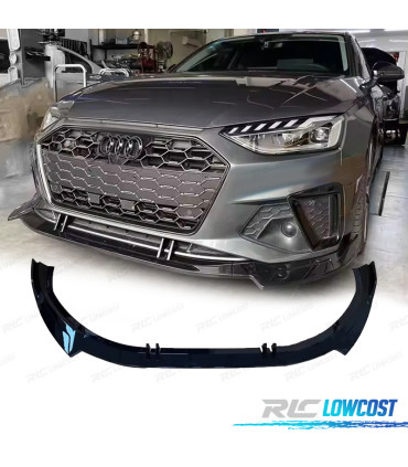 SPOILER LIP ANTERIORE AUDI A4 21- LOOK SPORT NERO LUCIDO