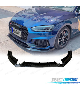 SPOILER LIP ANTERIORE PER AUDI A5 17-20 LOOK RS5 ABT NERO LUCIDO