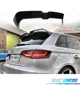 SPOILER AUDI A3 8V 12-20 LOOK OETTINGER NERO LUCIDO