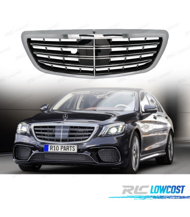 GRIGLIA PER MERCEDES W222 18-20 LOOK S63 NERO CROMATO
