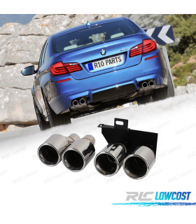 TERMINALI SCARICO BMW F10 F11 F12 F13 10- IN ACCIAIO INOX CROMATO