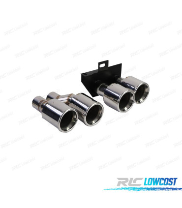 TERMINALI SCARICO BMW F10 F11 F12 F13 10- IN ACCIAIO INOX CROMATO