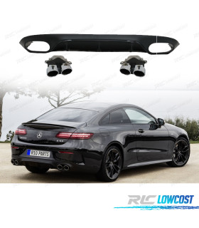 DIFFUSORE MERCEDES W213 16-23 LOOK E53 NERO LUCIDO