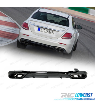 DIFFUSORE MERCEDES W213 16-20 LOOK E63 NERO LUCIDO