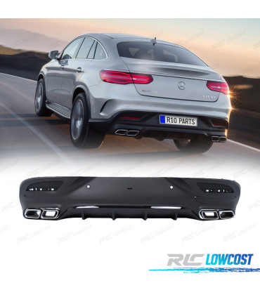 DIFFUSORE PER MERCEDES GLE C292 COUPÉ NERO COLLETTORE DI SCARICO