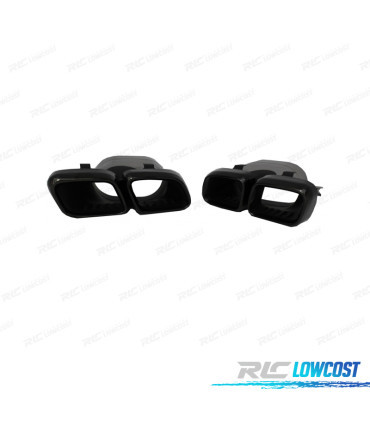 TERMINALI SCARICO MERCEDES W212 14-15 LOOK E63 NERO LUCIDO