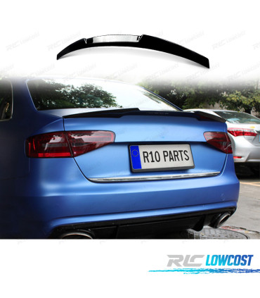SPOILER ALETTONE AUDI A4 B8 SEDAN 07-15 LOOK PSM NERO LUCIDO