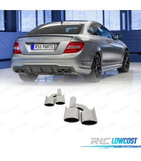 TERMINALI SCARICO MERCEDES W204 08-14 LOOK C63 CROMATO