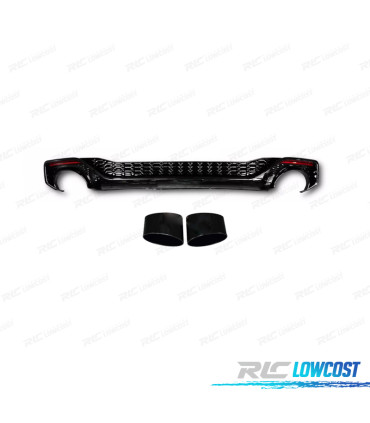 DIFFUSORE PER AUDI A7 19-23 LOOK RS7 NERO LUCIDO