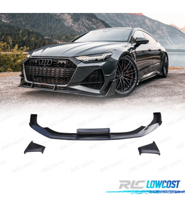 SPOILER LIP AUDI A7 A7L 19-23 LOOK RS7 ABT NERO LUCIDO