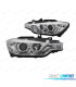 FARI BMW F30 F31 11-15 ANGEL EYES LUCE DIURNA LED GIALLA FONDO CROMATO