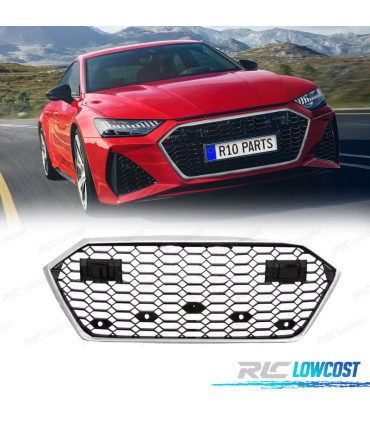 GRIGLIA AUDI A7 A7L 19-23 LOOK RS7 NERO CROMATO