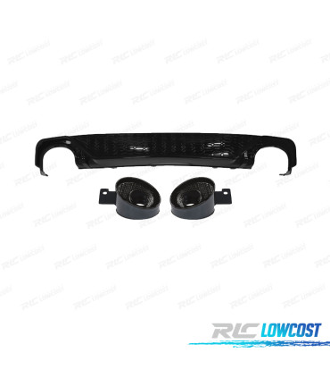 DIFFUSORE PER AUDI A6 19-24 LOOK RS6 NERO LUCIDO