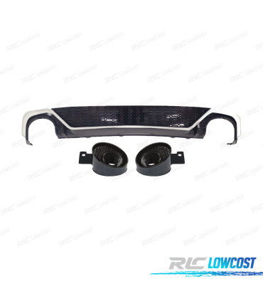 DIFFUSORE AUDI A6 19-24 LOOK RS6 NERO CROMATO