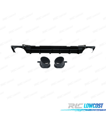DIFFUSORE PER AUDI A6 19-24 LOOK RS6 NERO LUCIDO