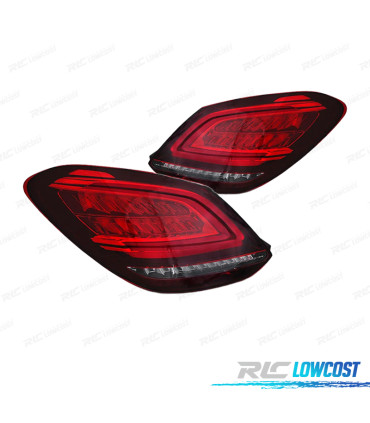 FANALI PER MERCEDES CLASSE C W205 14-18 LED ROSSO BIANCO