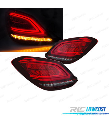 FANALI PER MERCEDES CLASSE C W205 14-18 LED ROSSO BIANCO