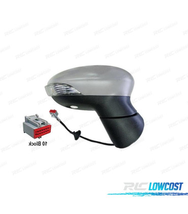 SPECCHIO COMPLETO DESTRO FORD FIESTA 12-17 LUCE A TERRA