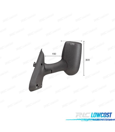 SPECCHIO COMPLETO SINISTRO FORD TRANSIT 00-09 BRACCIO LUNGO