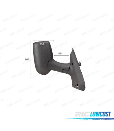 SPECCHIO COMPLETO DESTRO FORD TRANSIT 00-09 BRACCIO LUNGO