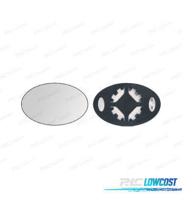 VETRO SPECCHIO BASE REVERSIBILE SINISTRO / DESTRO MINI R50 R53 01-06 TERMICO