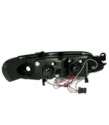 FARI PER OPEL VECTRA B 96-98 ANGEL EYES FONDO NERO