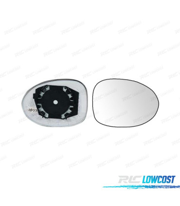 VETRO SPECCHIO BASE DESTRA RENAULT TWINGO II 97-07 TERMICO
