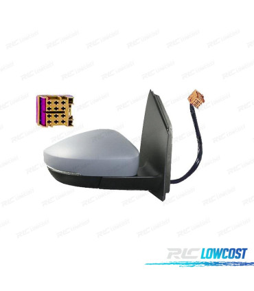 SPECCHIO COMPLETO DESTRO VOLKSWAGEN VW POLO 09-17 ELETTRICO PRIMERIZZATO