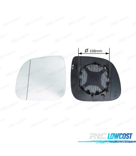 VETRO SPECCHIO BASE SINISTRO VOLKSWAGEN VW TRANSPORTER T6 16-20 TERMICO