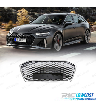GRIGLIA PER AUDI A6 2019-2024 LOOK RS6 NERO CROMATO