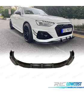 SPOILER LIP AUDI A4 B9 21- LOOK RS4 NERO LUCIDO