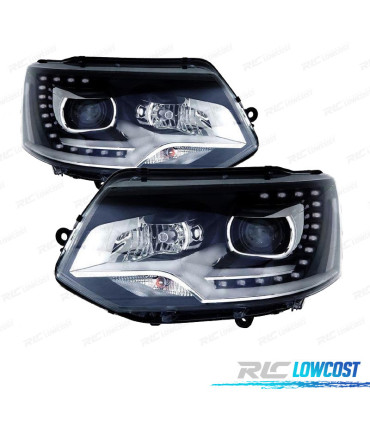 FARI PER VOLKSWAGEN VW TRANSPORTER T5 10-15 LUCE DIURNA A LED